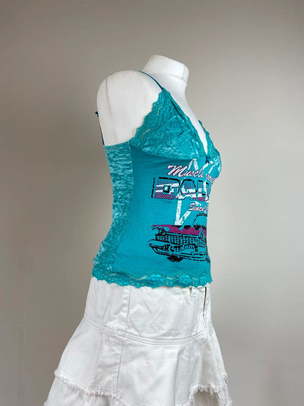 00s Graphic Print Cami - Size M