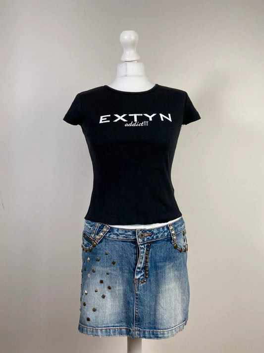 90s Spellout Baby Tee - Size S