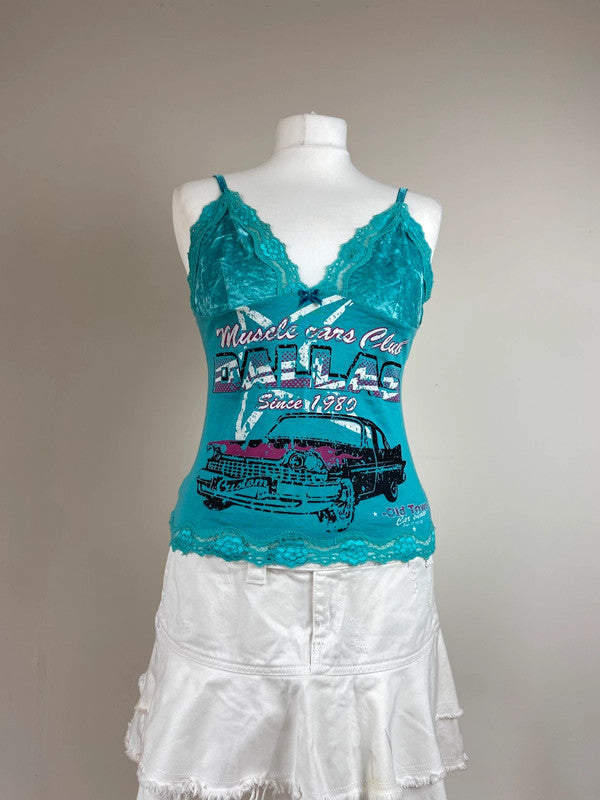 00s Graphic Print Cami - Size M