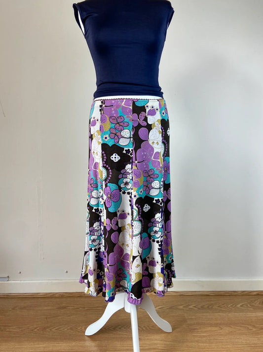 00s Floral Flowy Skirt - Size M