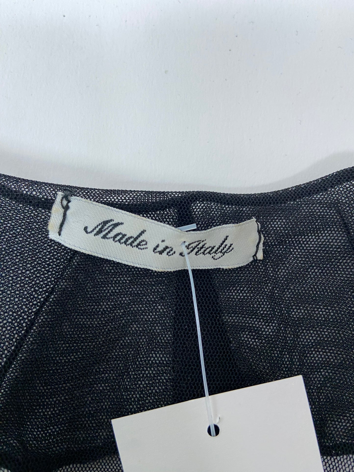 90s Sheer Mesh Tie Front Cardigan - One size