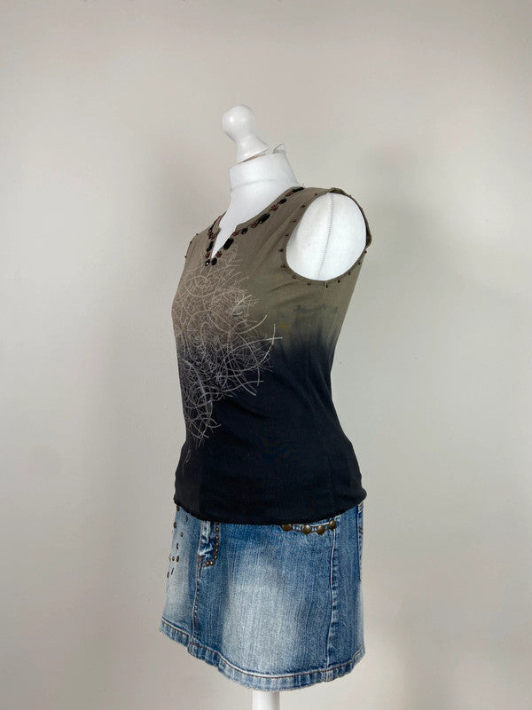 00s Ombre Whimsical Vest Top - Size L