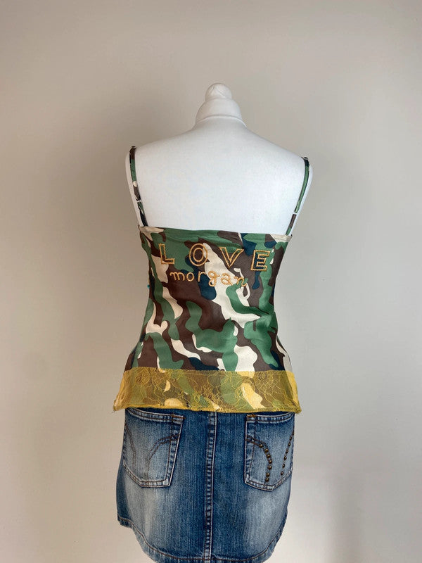 Morgan 00s Camo Print Cami - Size M