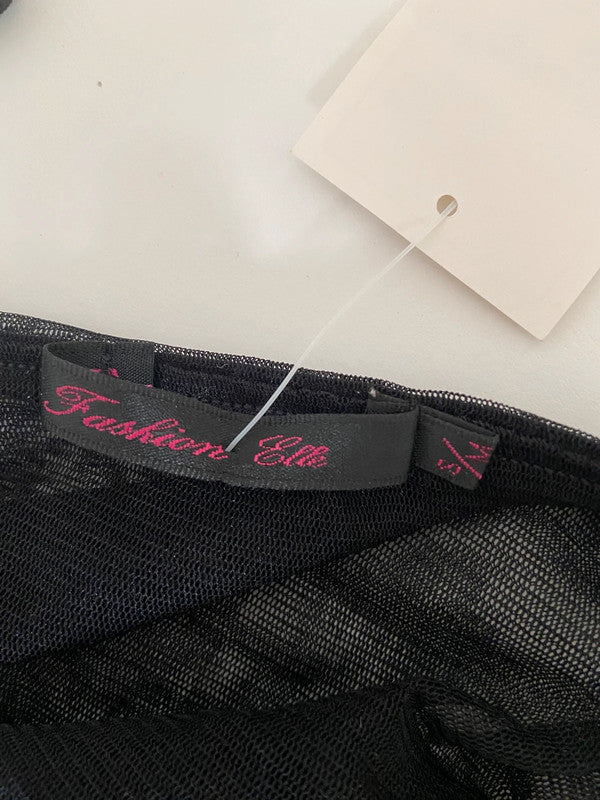 90s Black Corset Top - Size XS/S