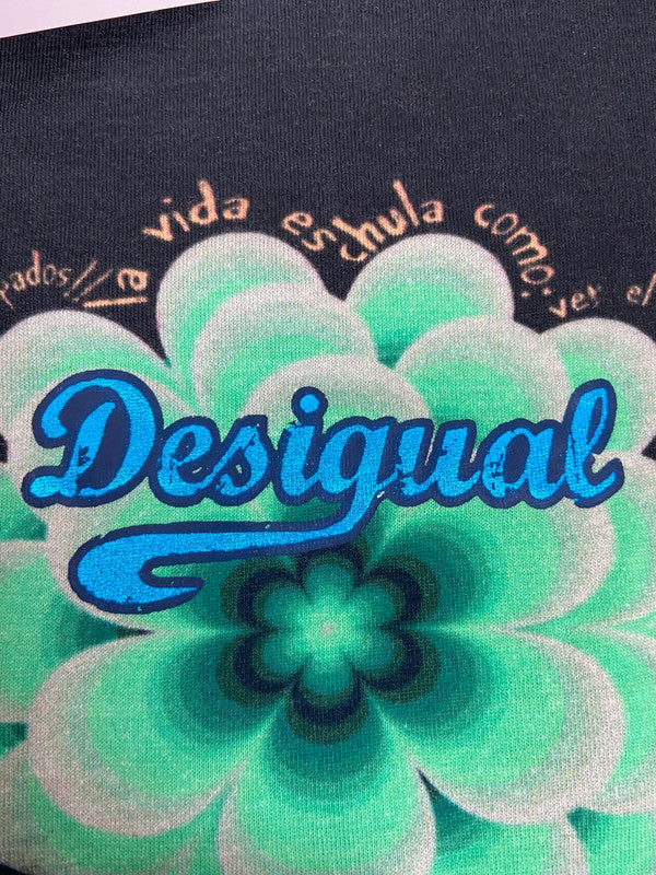 Desigual Funky Print V-Neck Dress - Size S