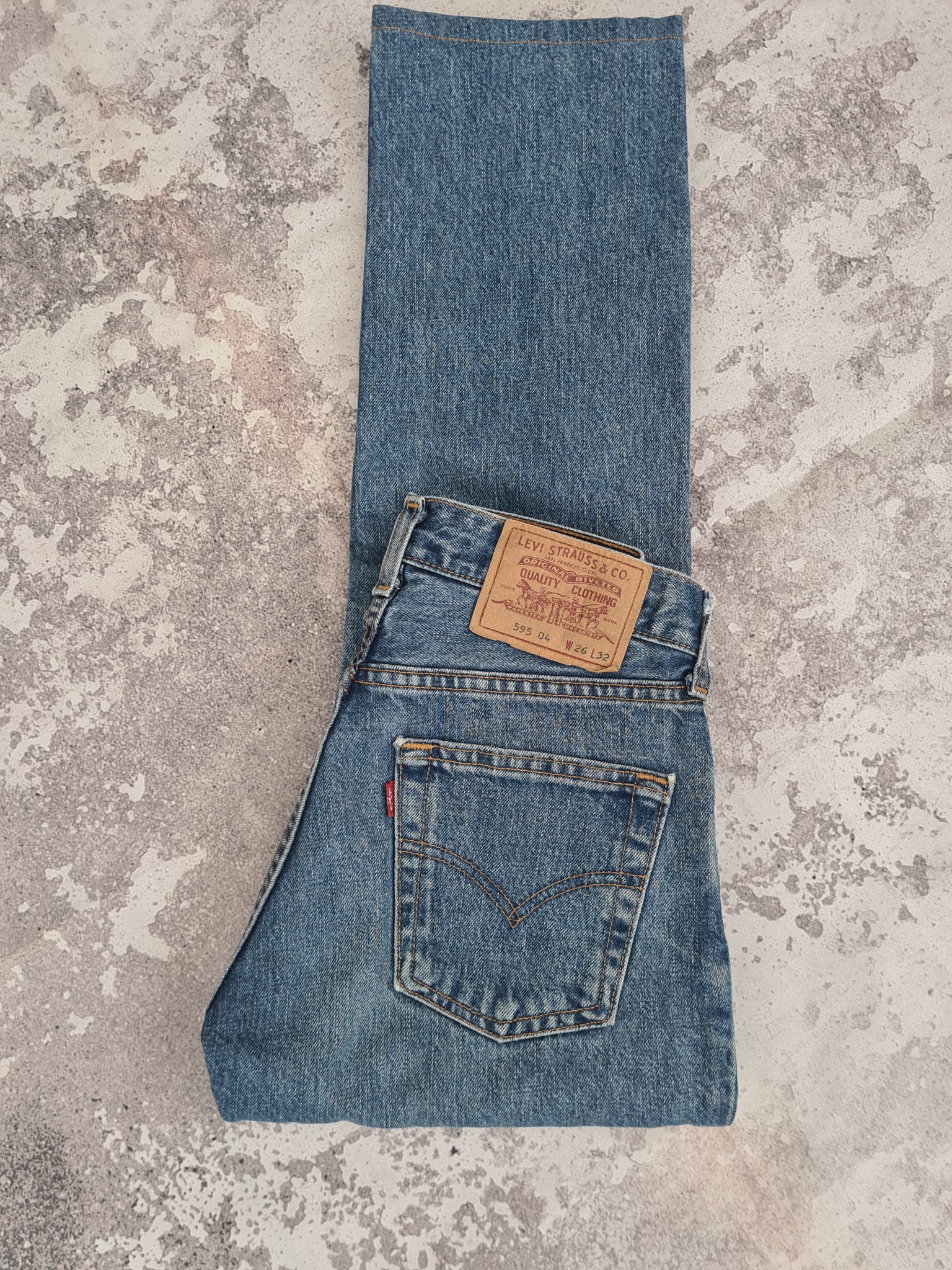 Vintage 1990s Levi's 595 Jeans W24 – Funky Cat - Main Image