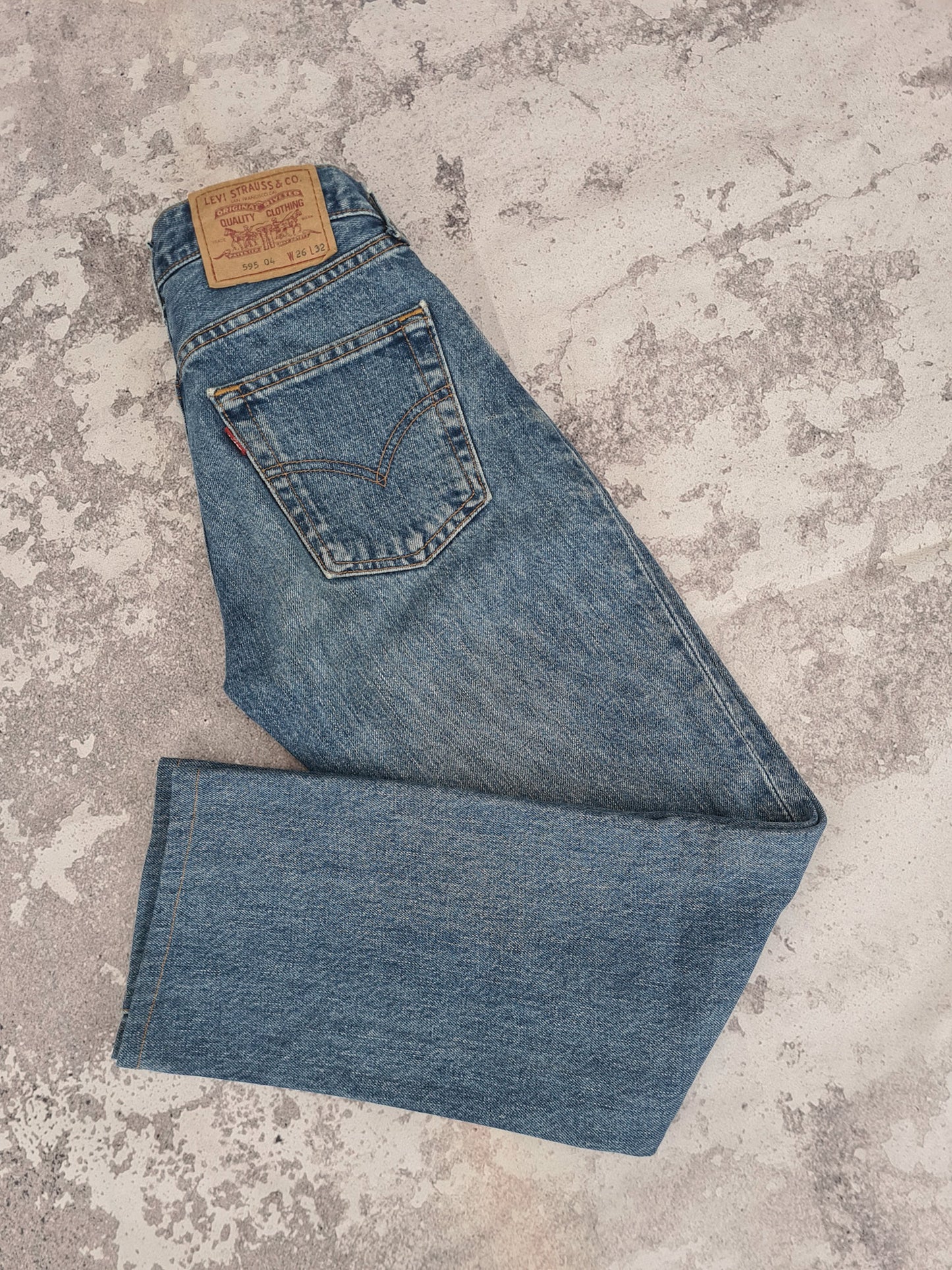 Vintage 1990s Levi's 595 Jeans W24 - Funky Cat