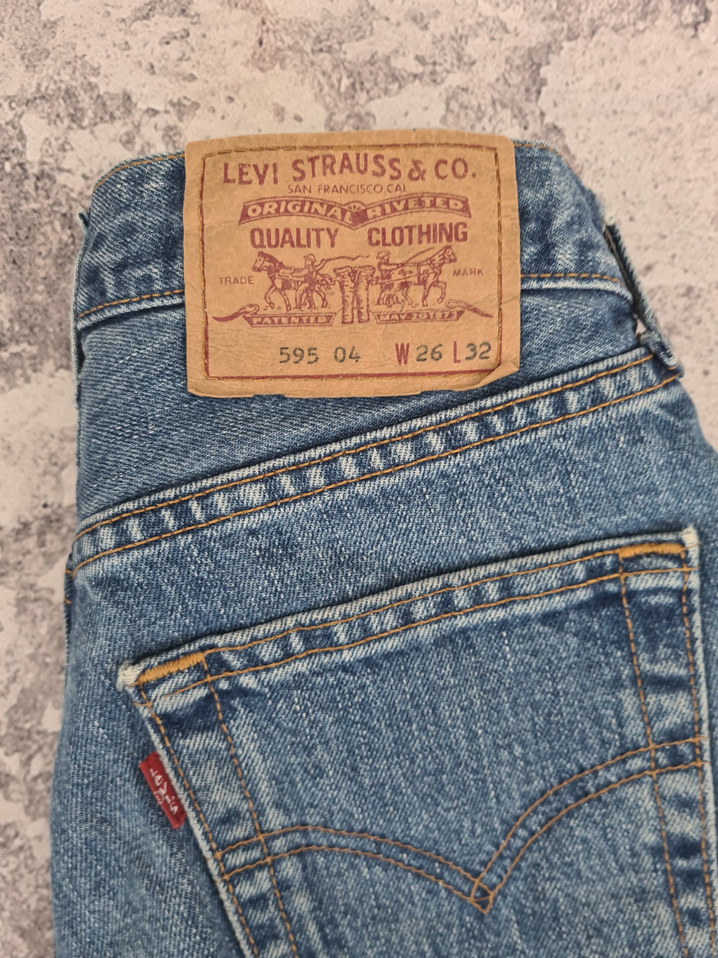 Vintage 1990s Levi's 595 Jeans W24 - Funky Cat