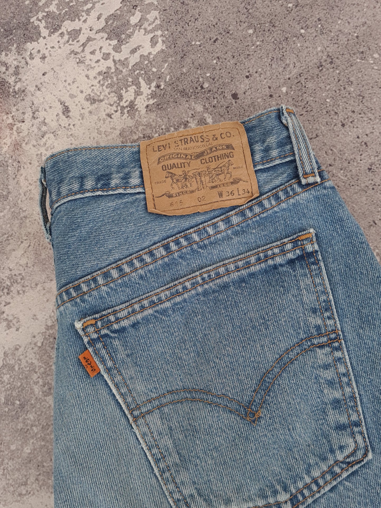 Vintage 1990's Levi's 615 Orange Tab Jeans W34 - Funky Cat