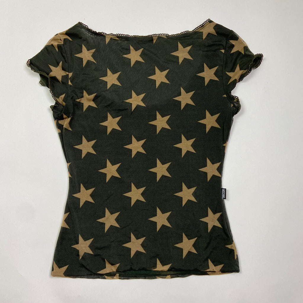 Moschino Star Print Baby Tee - Size M - Funky Cat
