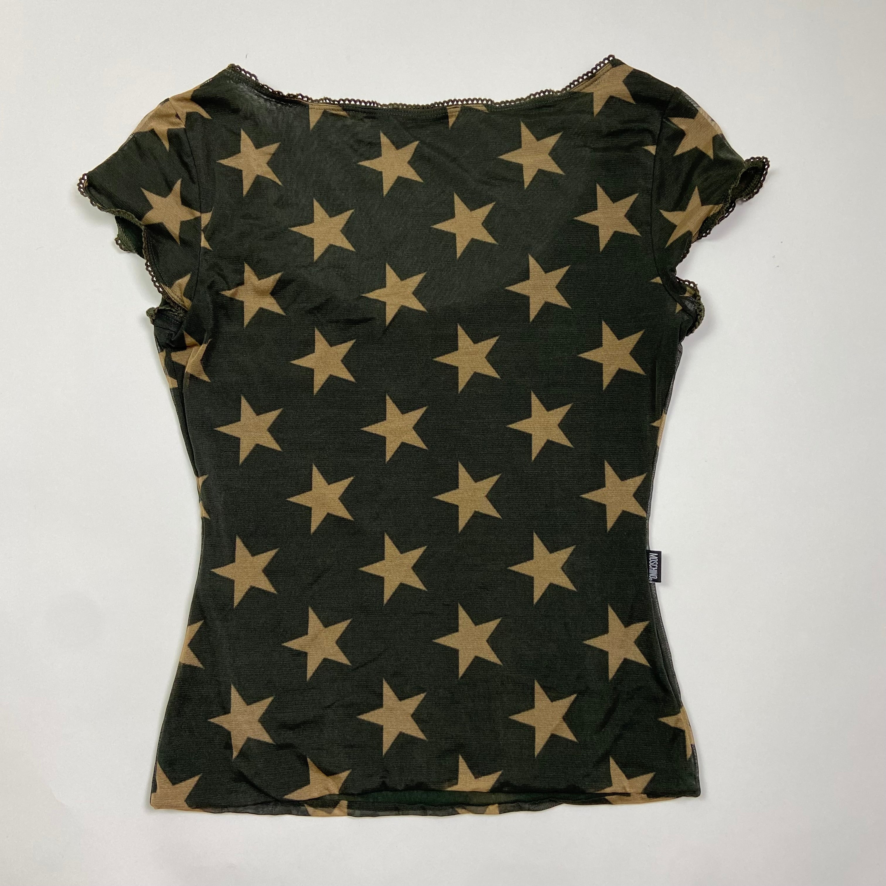 Moschino Star Print Baby Tee - Size M - Funky Cat