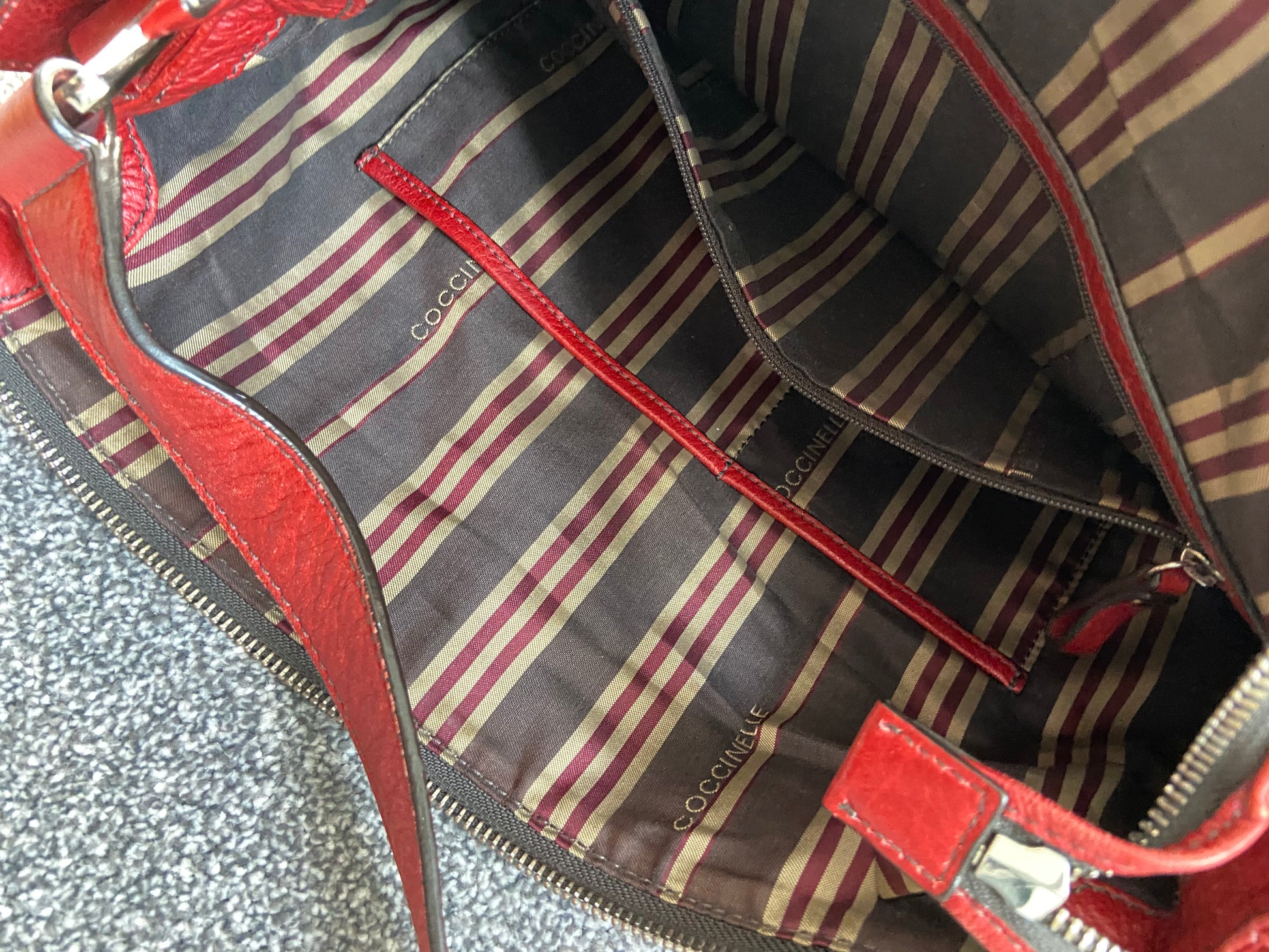 Vintage 00s Red Leather Slouchy Bag - Funky Cat