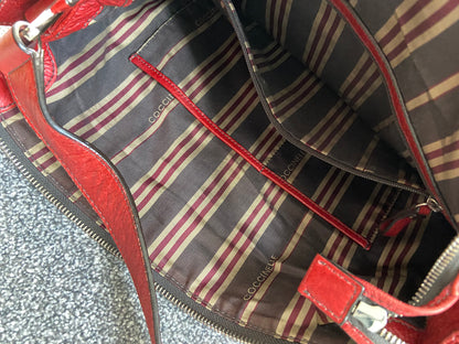 Vintage 00s Red Leather Slouchy Bag - Funky Cat