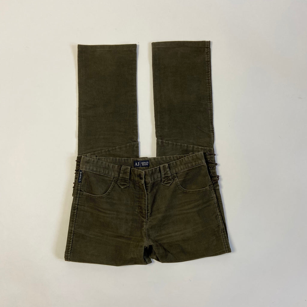 Armani Jeans Corduroy Trousers - Size 8/10 - Funky Cat