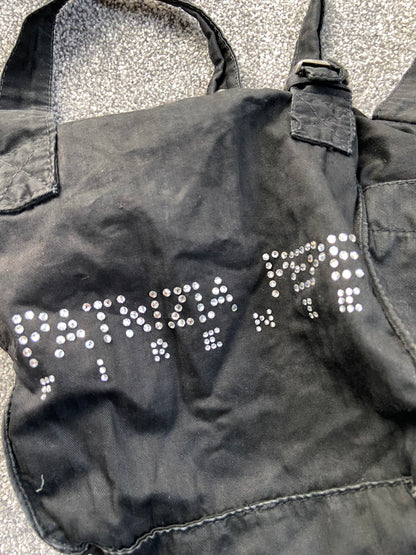 Vintage 00s Rhinestone Bucket Bag - Funky Cat