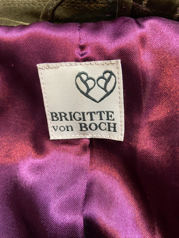 Vintage Embroidered Suede Coat - Size M