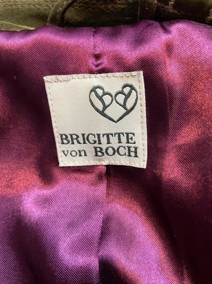 Vintage Embroidered Suede Coat - Size M