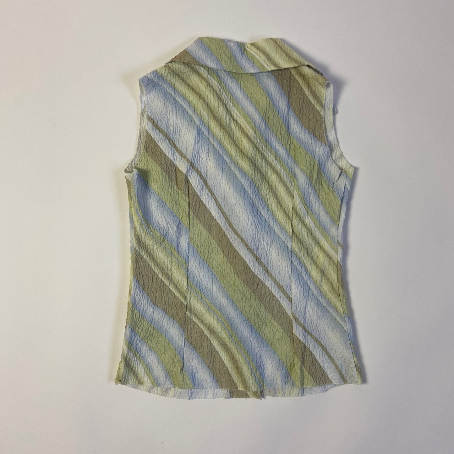 90s Striped Sleeveless Shirt - Size S