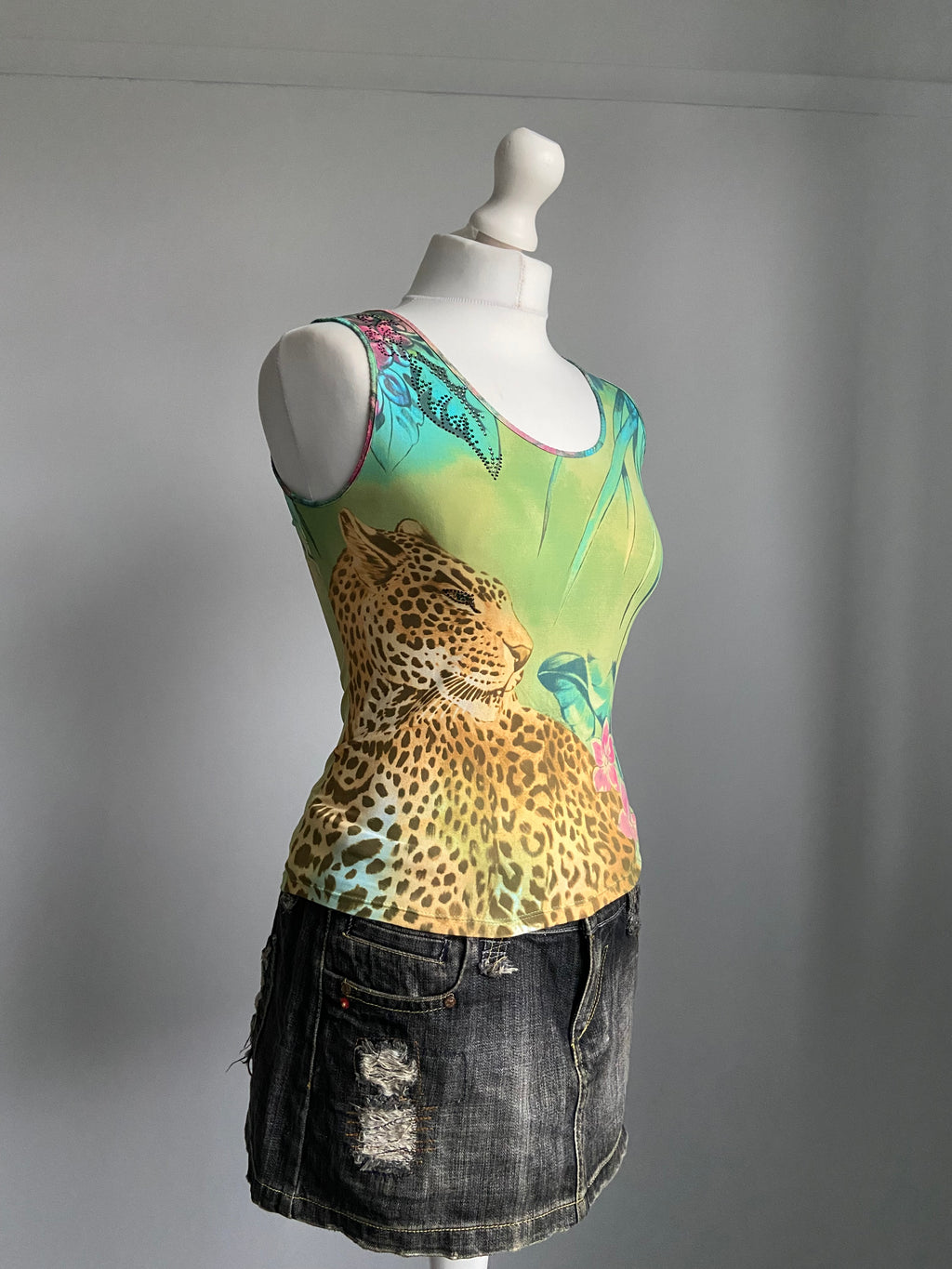 Blumarine Tiger Print Top - Size M - Funky Cat