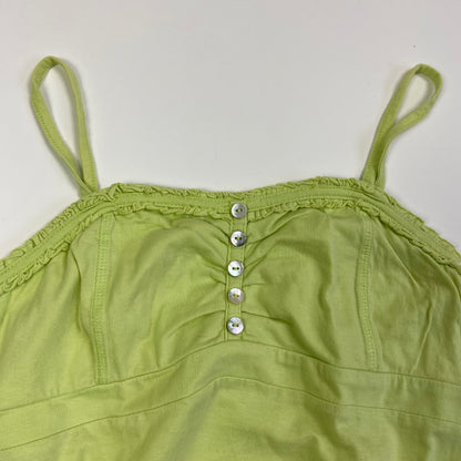 00s Ruffled Green Cami - Size XS