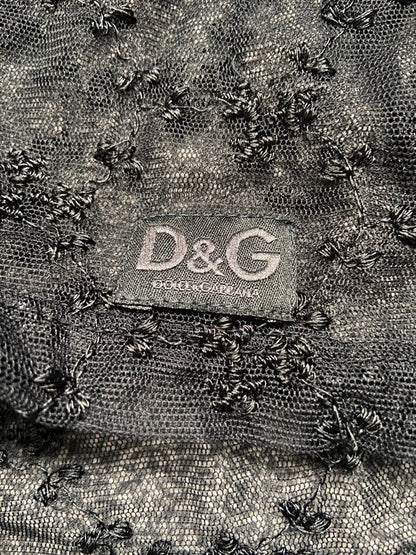 D&G Embroidered Mesh Top - Size S
