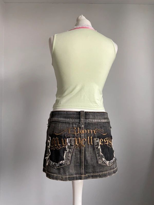 Vintage 00s Lace Trim Vest - Size XS - Funky Cat