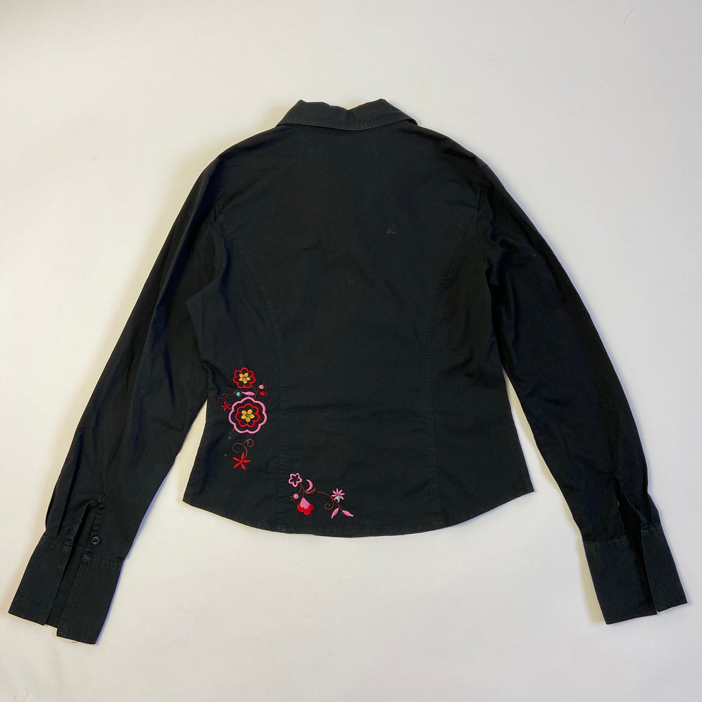 90s Embroidered Shirt - Size L - Funky Cat