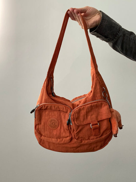 Vintage 00s Orange Slouchy Bag - Funky Cat