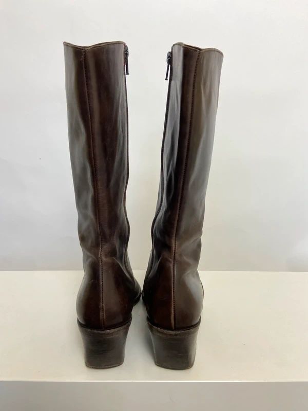 Vintage Leather Cowboy Boots  - Size UK 6