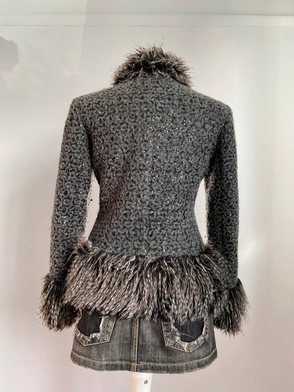 Vintage Mongolian Fur Penny Lane Jacket - Size S - Funky Cat