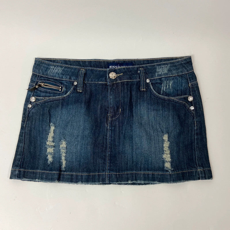00s Low Rise Sequin Mini Skirt - Size 10/12 - Funky Cat