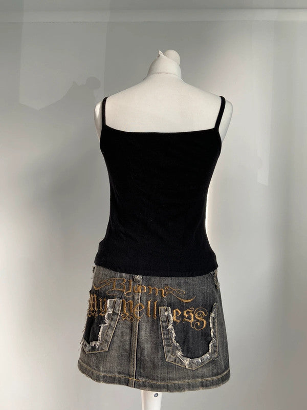 Vintage 00s Argyle Knit Top - Size S - Funky Cat