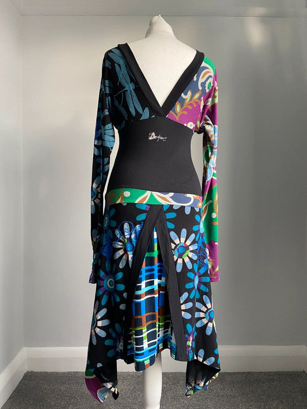 Vintage Desigual Asymmetric Dress - Size XS - Funky Cat