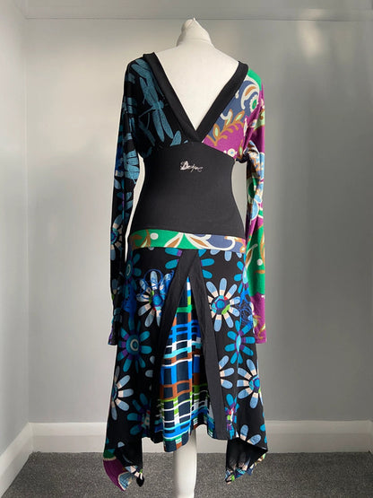 Vintage Desigual Asymmetric Dress - Size XS - Funky Cat