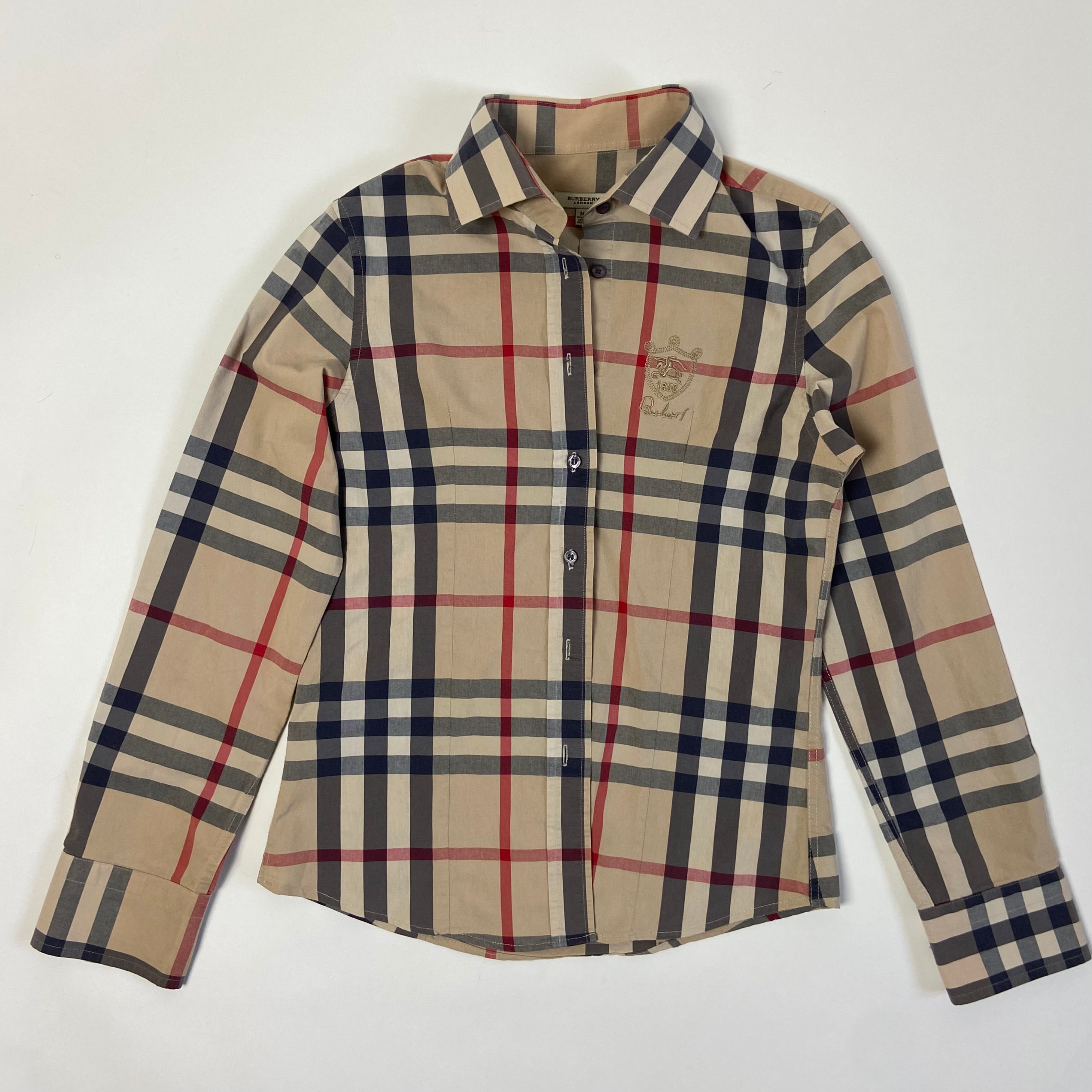 Burberry Checkered Shirt - Size M - Funky Cat
