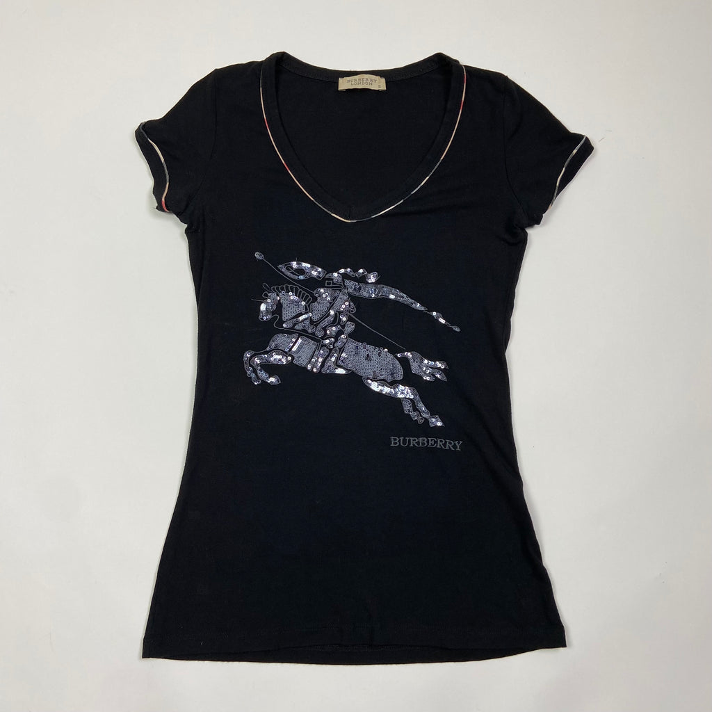 Burberry Sequin Embellished T-Shirt - Size S - Funky Cat
