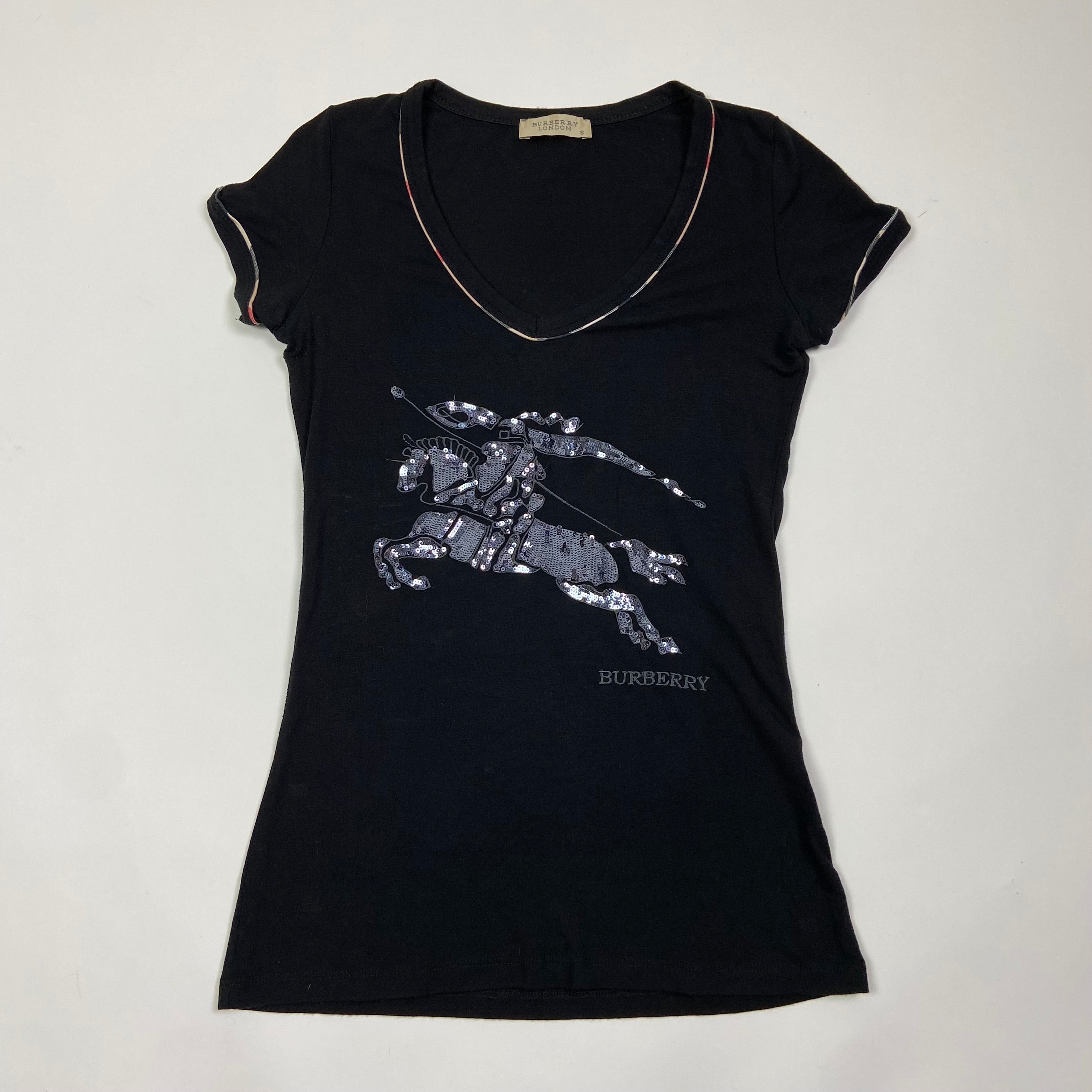 Burberry Sequin Embellished T-Shirt - Size S - Funky Cat