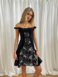 Save The Queen Off-Shoulder Dress - Size S - Funky Cat