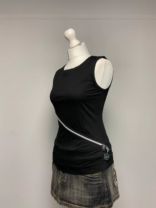 Diesel Zip Detail Vest - Size S - Funky Cat