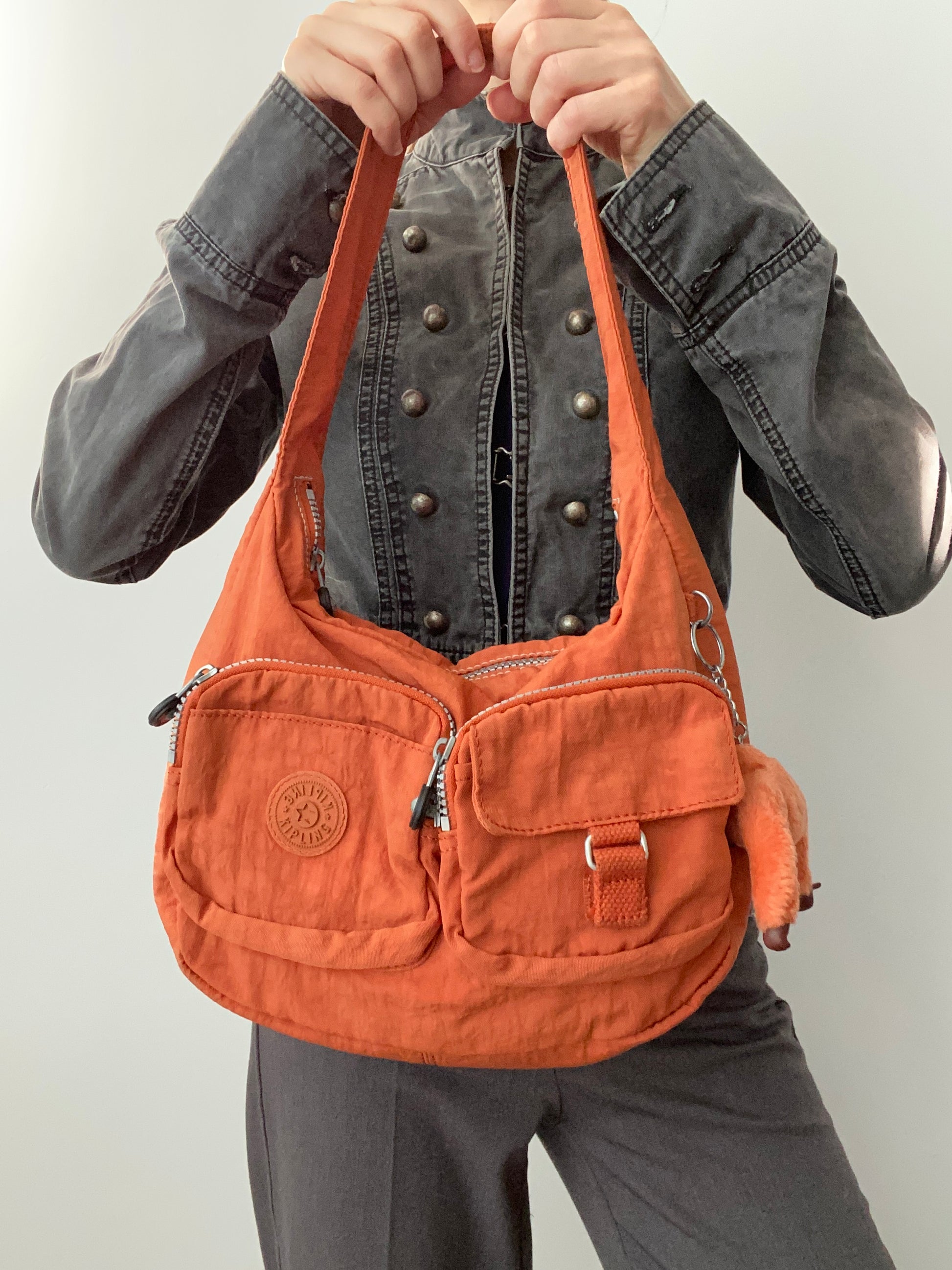Vintage 00s Orange Slouchy Bag - Funky Cat