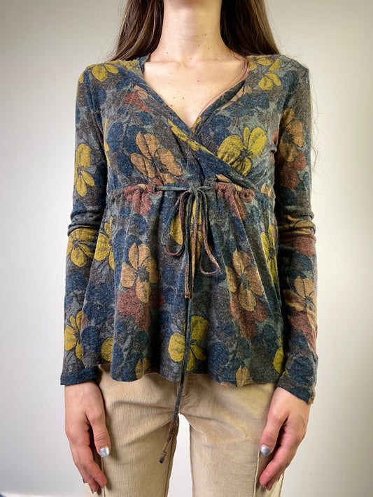 00's Max Mara Floral Top - Size S - Funky Cat