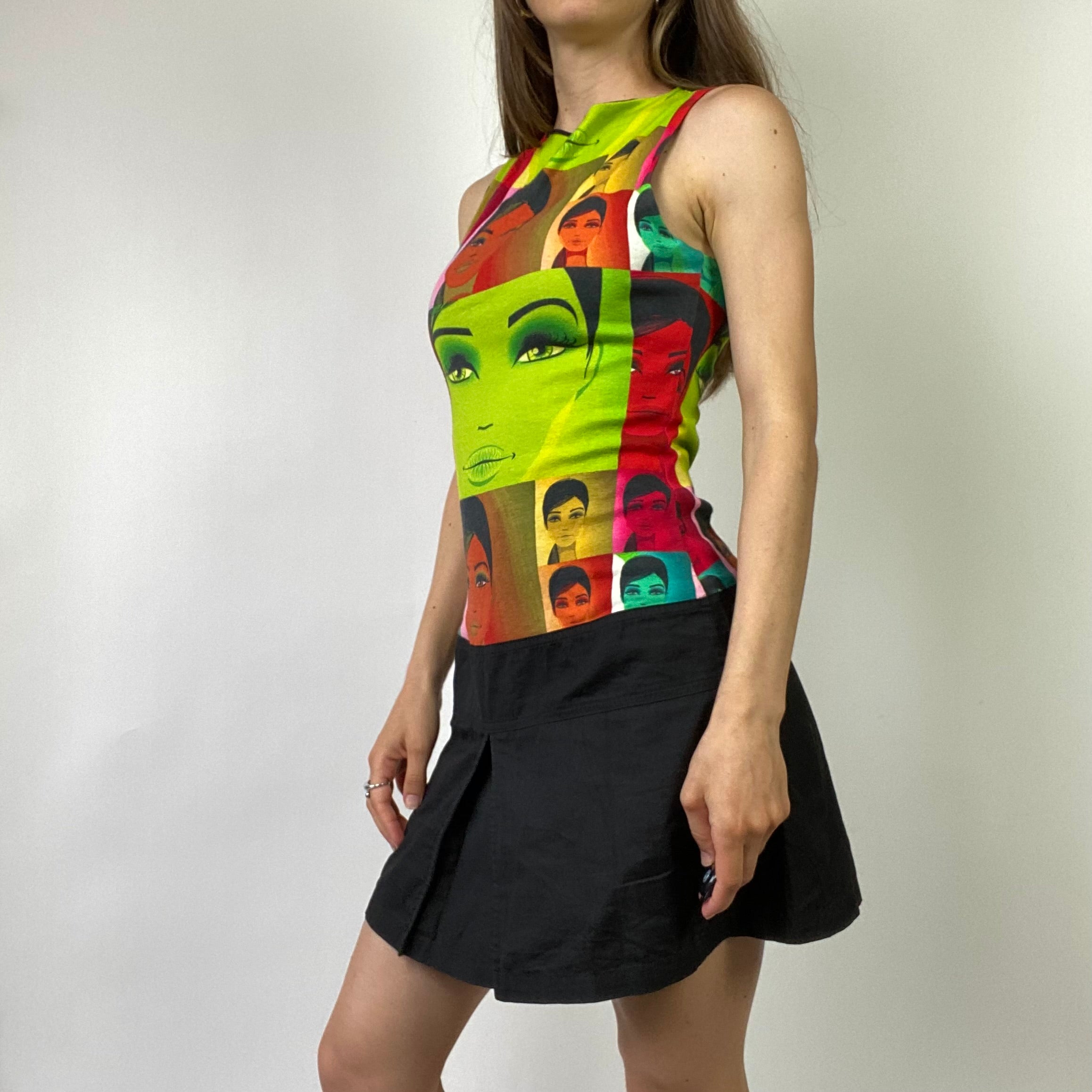 Custo Barcelona Graphic Mini Dress - Size XS - Funky Cat