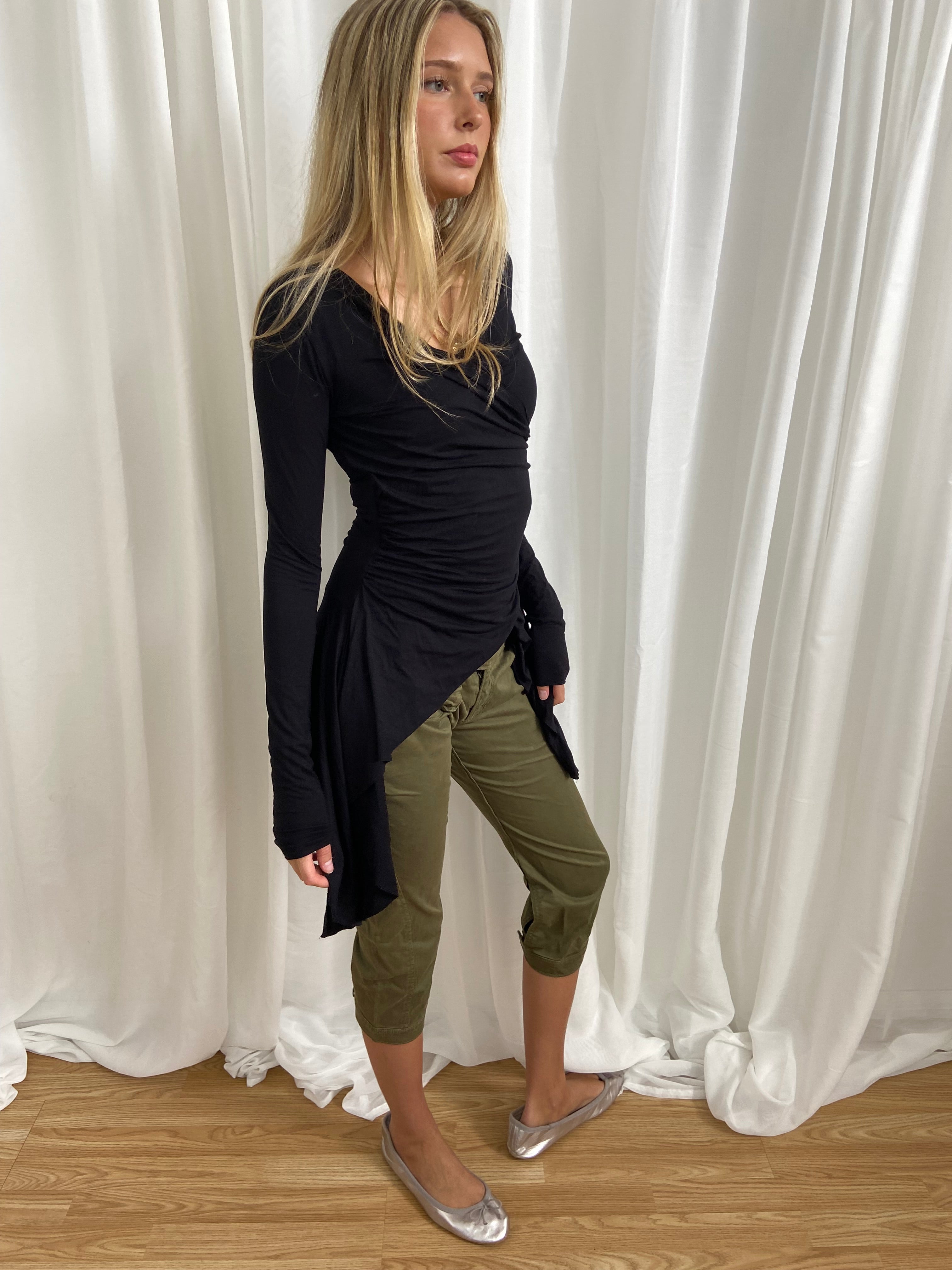 Vintage 00s Grunge Asymmetrical Top - Size S