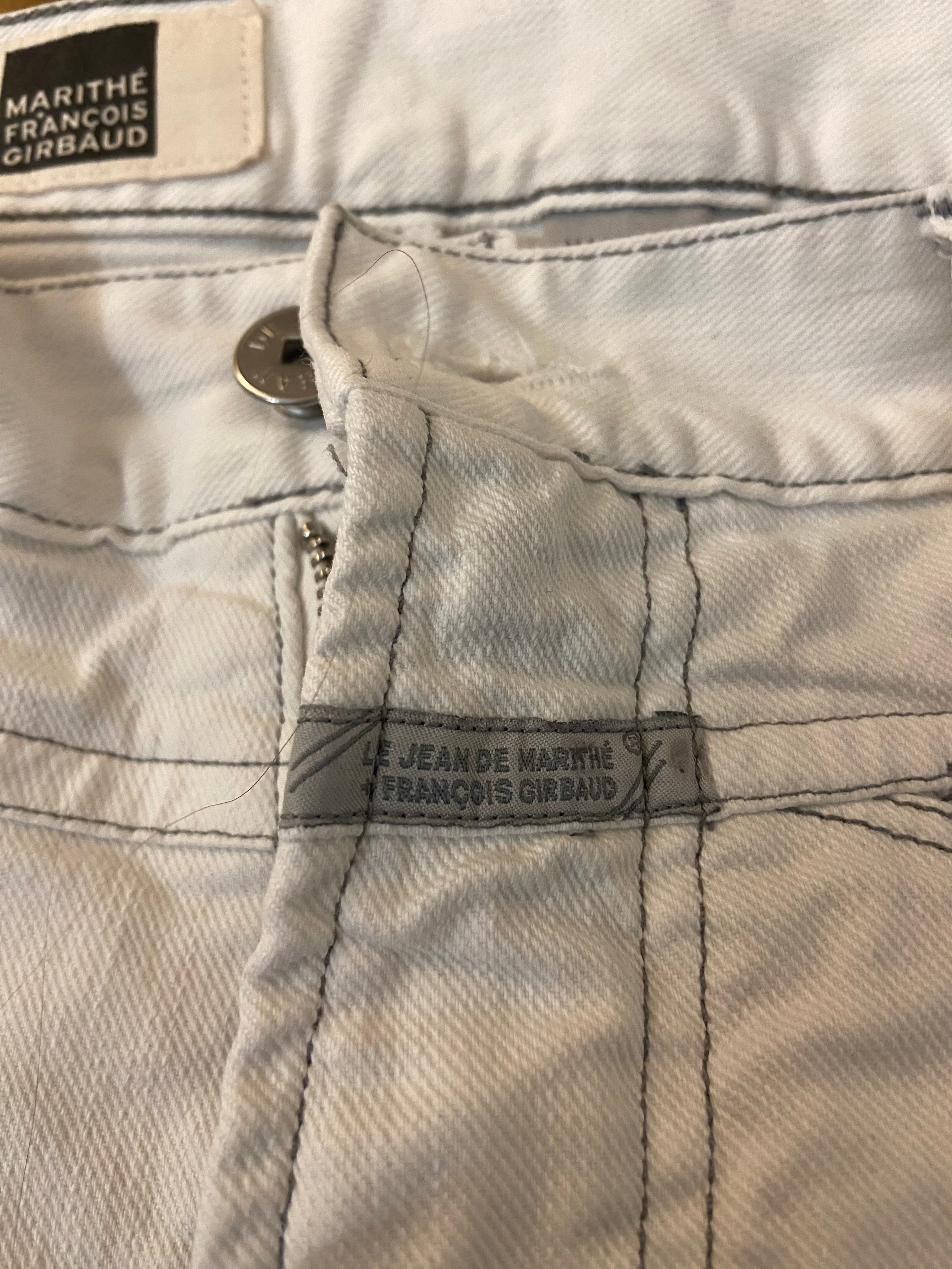 Marithé Francois Girbaud White Slim Fit Jeans - Size 10 - Funky Cat