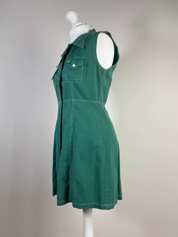 90s Miss Sixty Button Up Dress - Size M - Funky Cat