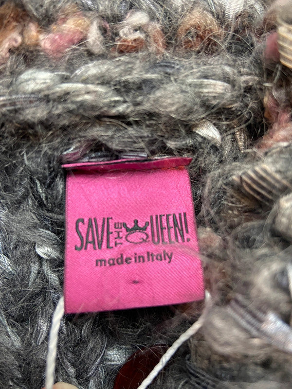 Save The Queen Knitted Maxi Cardigan - Size L - Funky Cat