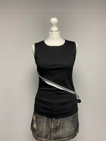 Diesel Zip Detail Vest - Size S - Funky Cat