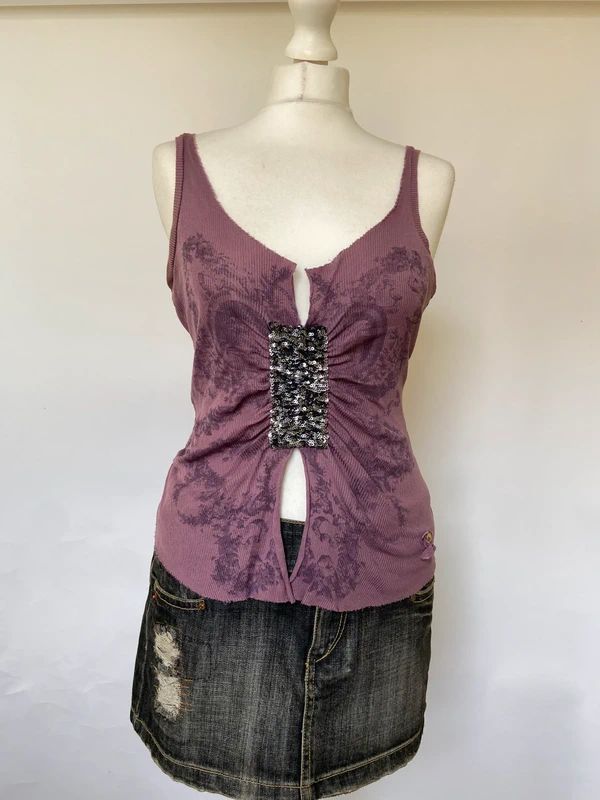 Vintage 00s Sequin Top - Size M/L