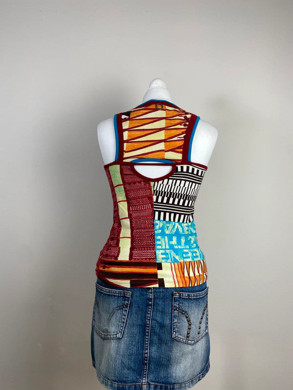 Save The Queen Embroidered Vest Top - Size M/L