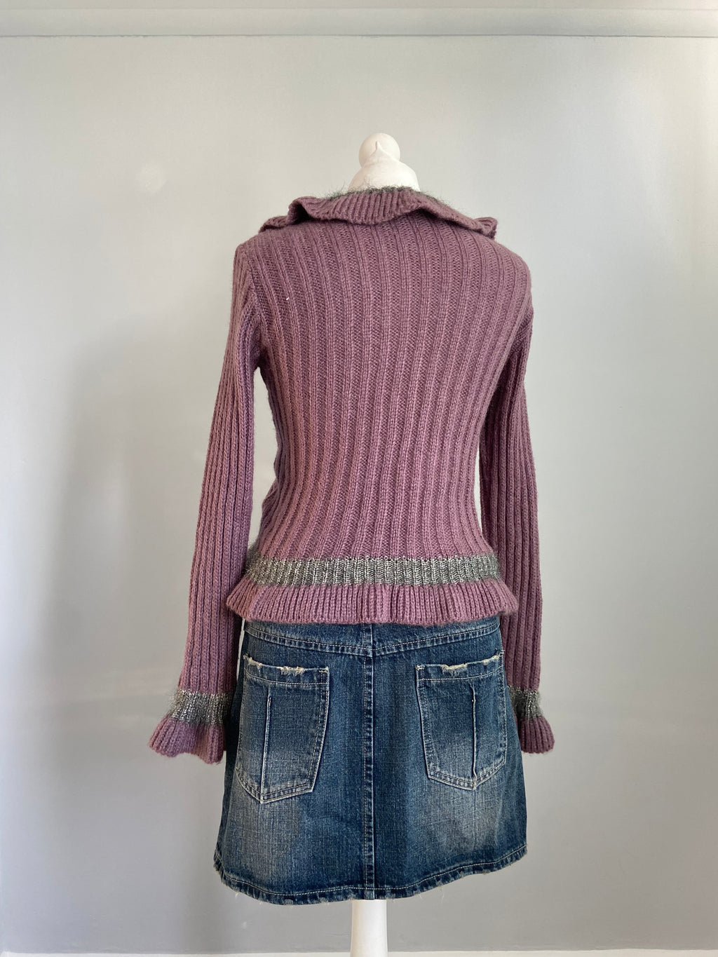 Vintage 00s Tie Front Cardigan- Size S - Funky Cat